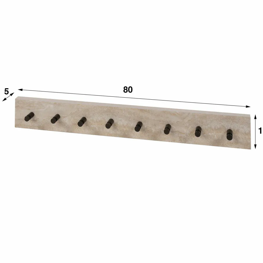 WoonStijl Kapstok Travino 8 haken - 80 cm Outlet