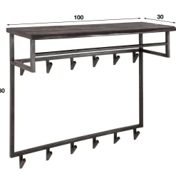 WoonStijl Kapstok yucon hoog 12 haken Clearance
