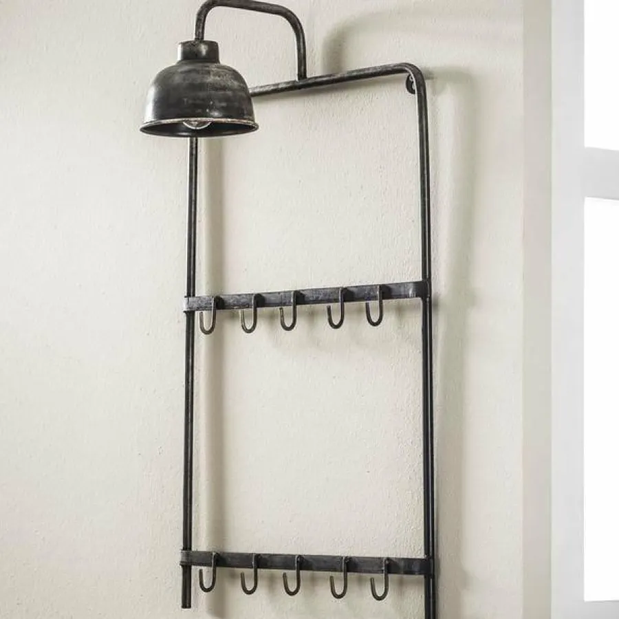 WoonStijl Kapstoklamp 2x5 Haken Hot