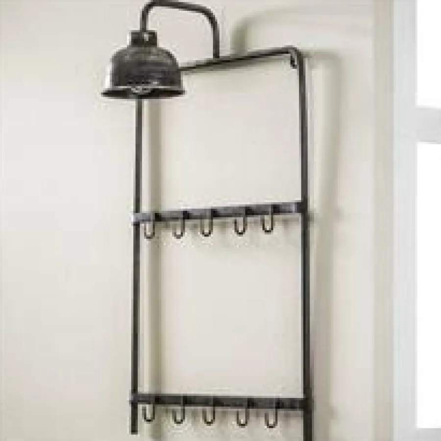 WoonStijl Kapstoklamp 2x5 Haken Hot