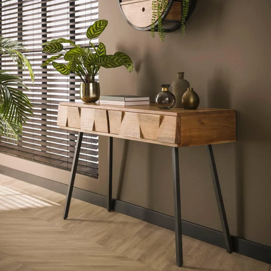 WoonStijl Kaptafel / Sidetable Demn acacia Clearance
