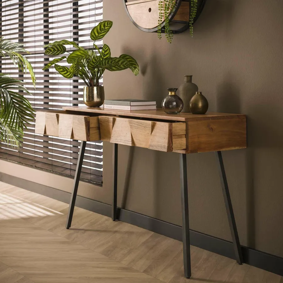 WoonStijl Kaptafel / Sidetable Demn acacia Clearance