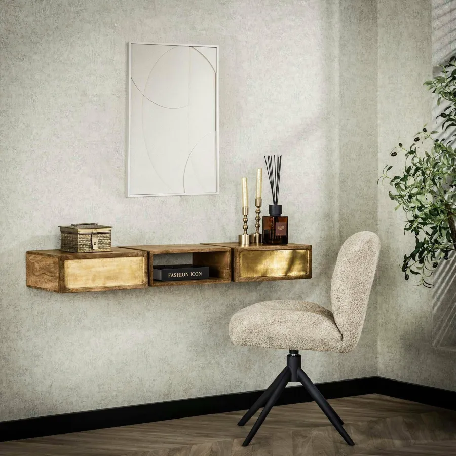 WoonStijl Kaptafel 2L brass Sale