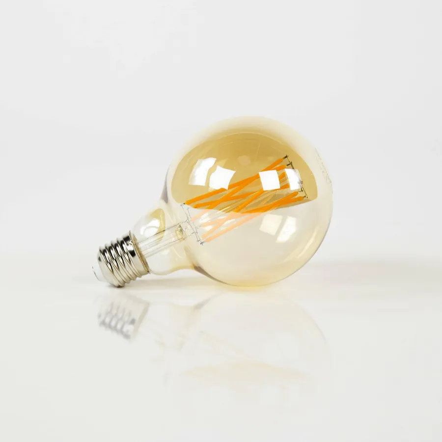 WoonStijl Lichtbron LED filament bol Ø9 5 - E27 6W dimbaar / Amberkleurig glas Online