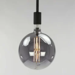 WoonStijl Lichtbron LED filament bol Ø20 0 - E27 8W dimbaar / Smoke grey glas Hot