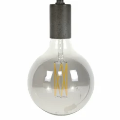 WoonStijl Lichtbron LED filament bol Ø12 5 - E27 6W 2100K 450lm dimbaar / Smoke grey glas Best