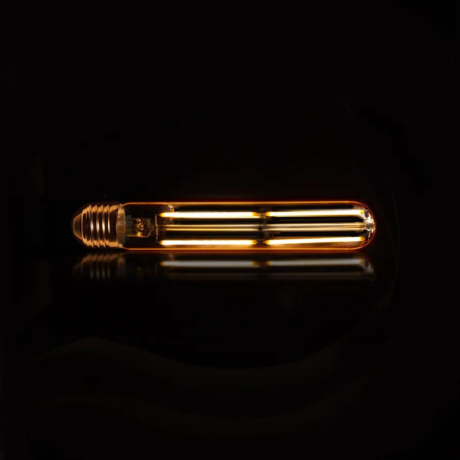 WoonStijl Lichtbron LED filament buis 18 5 cm - E27 4W 2100K 280lm dimbaar / Amberkleurig glas Online