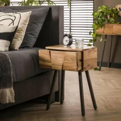 WoonStijl Nachtkastje / bijzettafel Demn acacia New