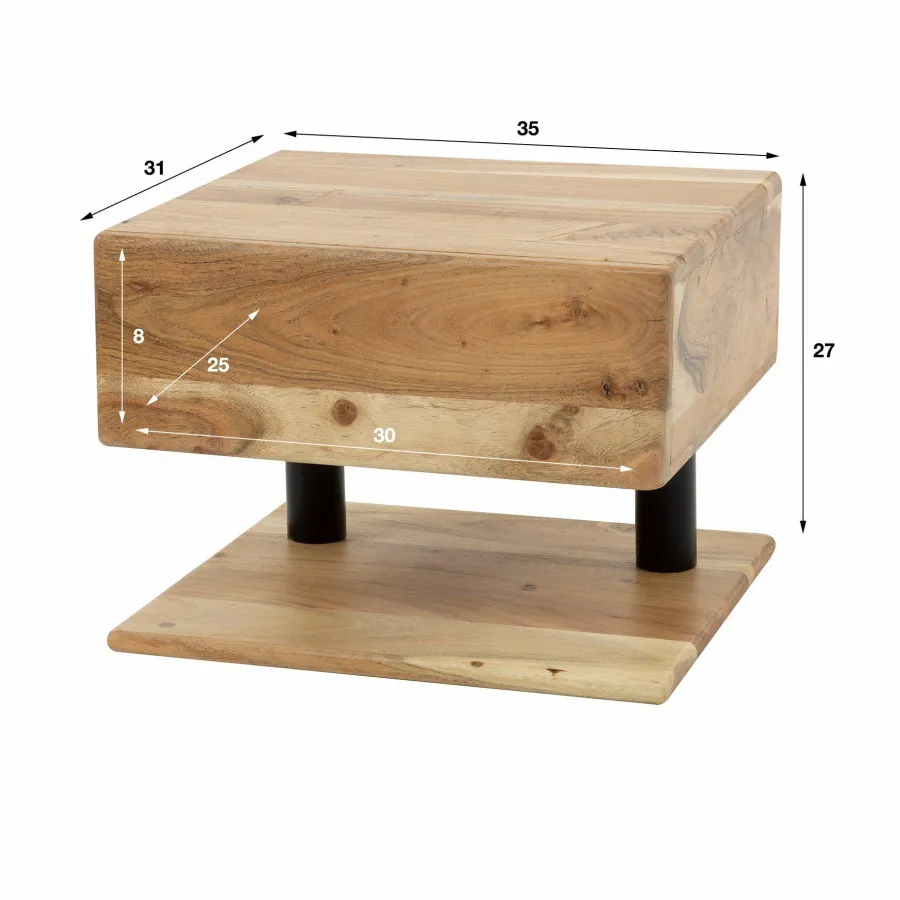 WoonStijl Nachtkastje 1 lade shelve Discount