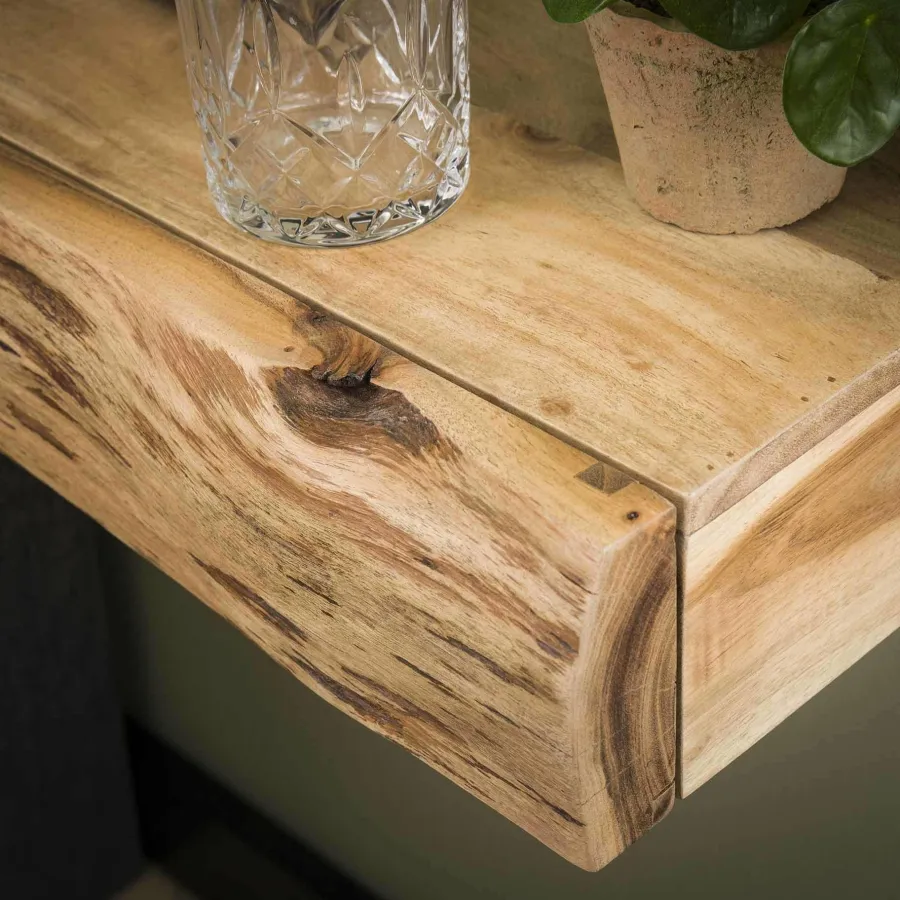 WoonStijl Nachtkastje 1 lade set van 2 tree L acacia New