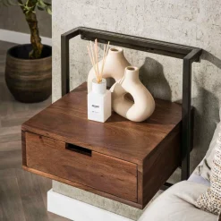 WoonStijl Nachtkastje air solid acacia bruin Discount
