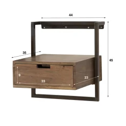 WoonStijl Nachtkastje air solid acacia bruin Discount