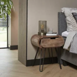 WoonStijl Nachtkastje barrel met 1 lade Discount