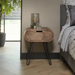 WoonStijl Nachtkastje barrel met 1 lade Discount