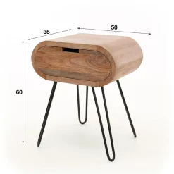 WoonStijl Nachtkastje barrel met 1 lade Discount