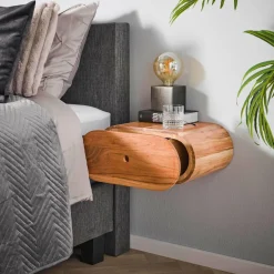 WoonStijl Nachtkastje Bend acacia met 1 lade Clearance