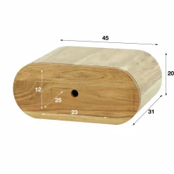 WoonStijl Nachtkastje Bend acacia met 1 lade Clearance