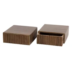 WoonStijl Nachtkastje Carve met 1 lade - set van 2 Best