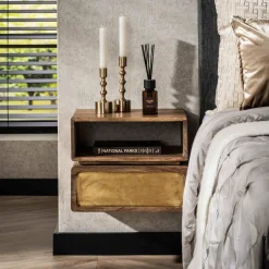 WoonStijl Nachtkastje 1L brass Hot