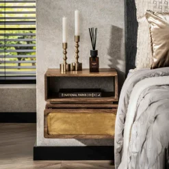 WoonStijl Nachtkastje 1L brass Hot