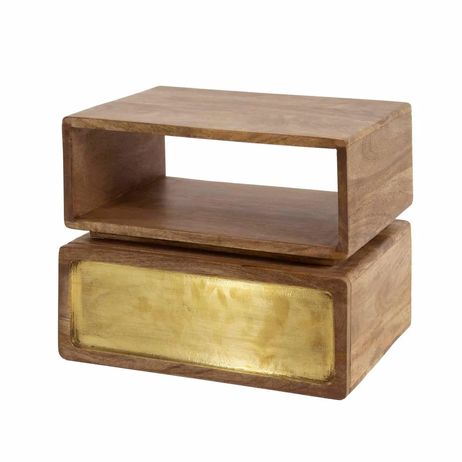 WoonStijl Nachtkastje 1L brass Hot