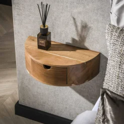 WoonStijl Nachtkastje 1L curve / Massief acacia naturel Sale