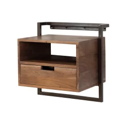 WoonStijl Nachtkastje 1L open vak air solid acacia bruin Clearance