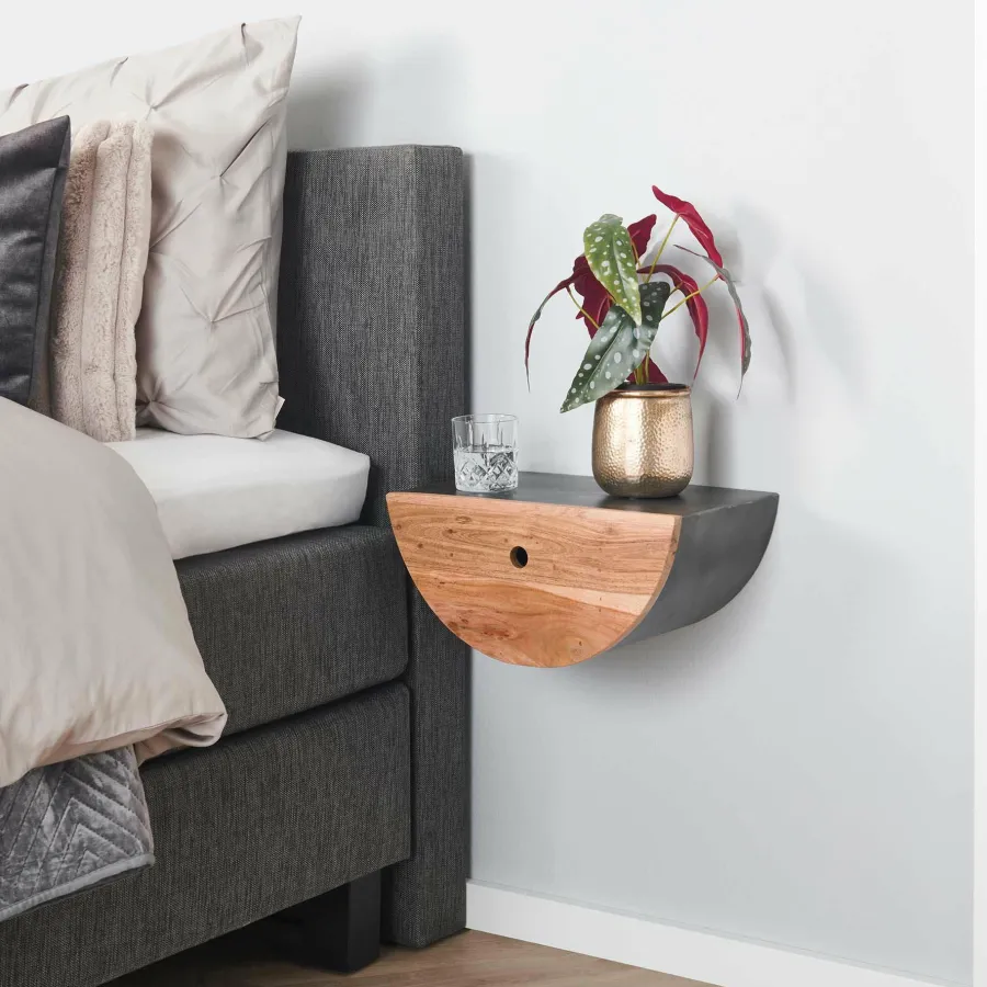WoonStijl Nachtkastje 1L set van 2 half moon Discount