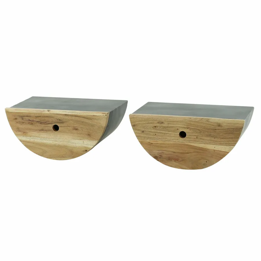 WoonStijl Nachtkastje 1L set van 2 half moon Discount