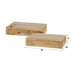 WoonStijl Nachtkastje 1L set van 2 layer L Best