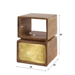 WoonStijl Nachtkastje 1L XS brass Online