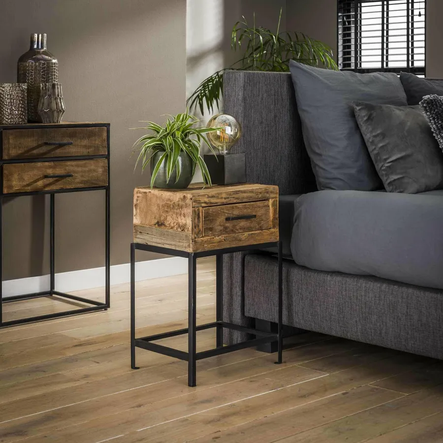 WoonStijl Nachtkastje lodge met 1 lade Best