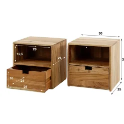 WoonStijl Nachtkastje set van 2 XS hangend flat New