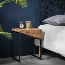 WoonStijl Nachtkastje Slice 1 lade set van 2 / Massief acacia naturel Best