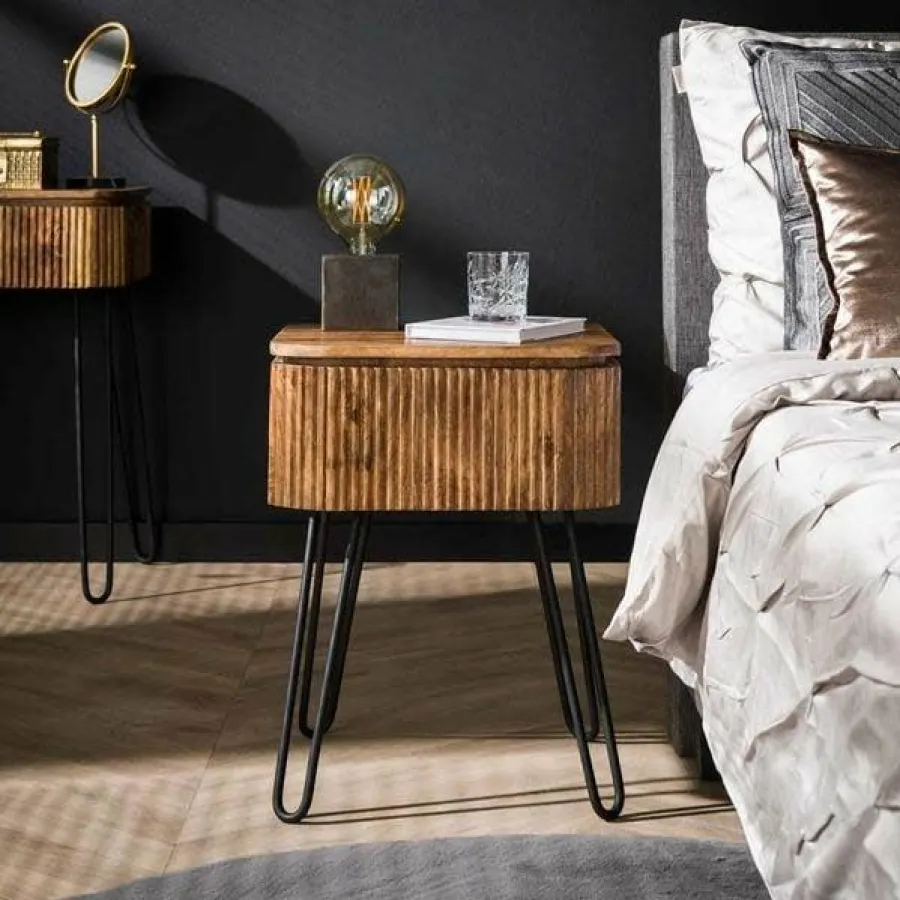 WoonStijl Nachtkastje Wave staand met 1 lade Discount