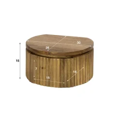 WoonStijl Nachtkastje XS zwevend rond 1L Wave Best