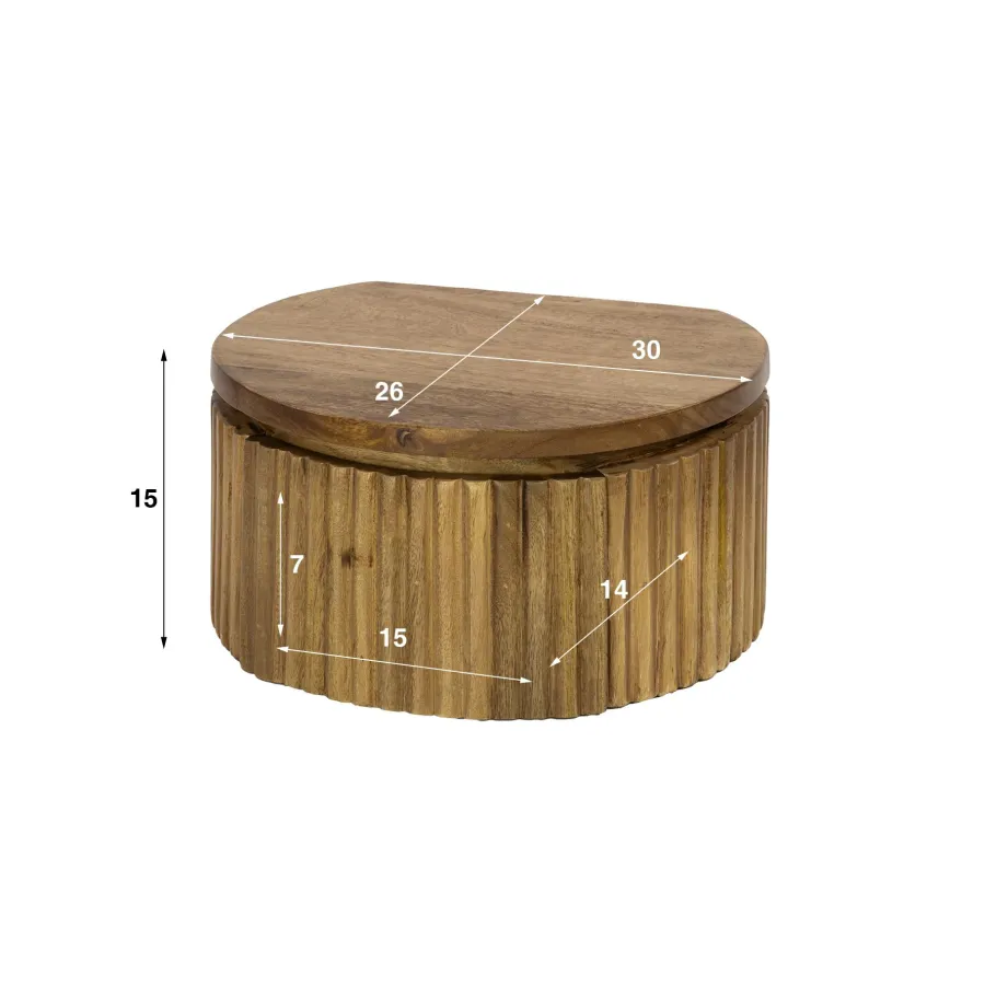 WoonStijl Nachtkastje XS zwevend rond 1L Wave Best
