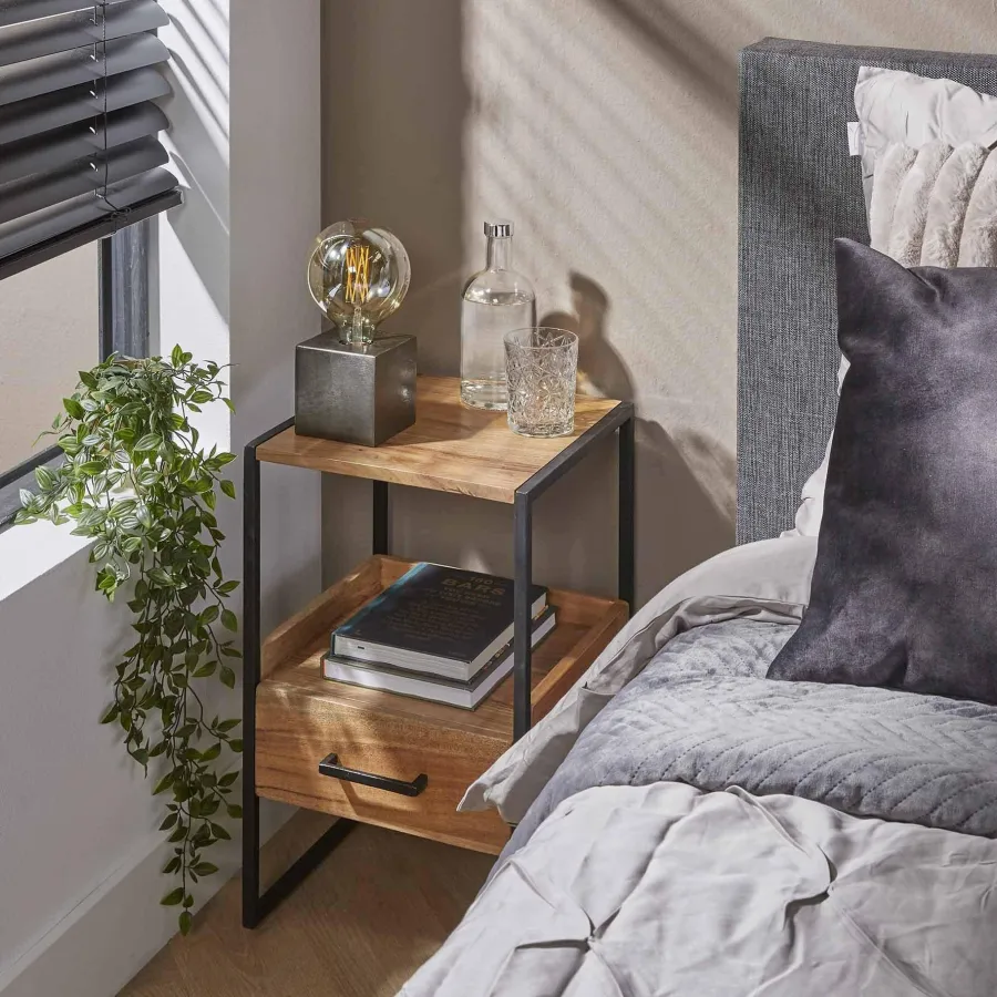 WoonStijl Nachtkastje XS niche Acacia met 1 lade New