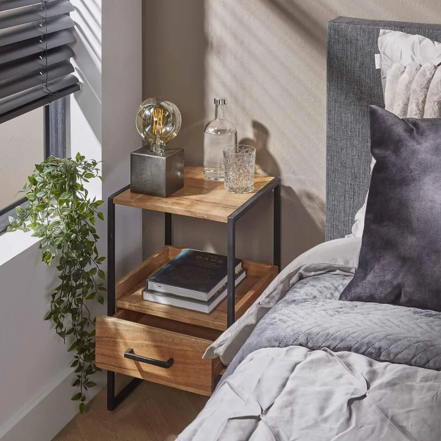 WoonStijl Nachtkastje XS niche Acacia met 1 lade New