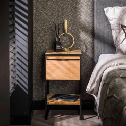 WoonStijl Nachtkastje XS straight wood met 1 lade Clearance