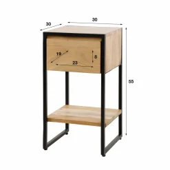 WoonStijl Nachtkastje XS straight wood met 1 lade Clearance
