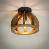 WoonStijl Plafondlamp gebogen houten spijl New