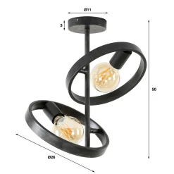 WoonStijl Plafondlamp 2L hover Outlet