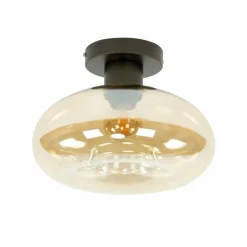 WoonStijl Plafondlamp Soll Amber glas Discount