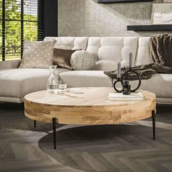 WoonStijl Salontafel Ø120 bulky wood New