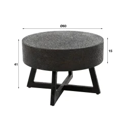 WoonStijl Salontafel Ø60 low bulky ferro Clearance