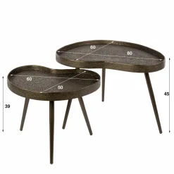 WoonStijl Salontafel Contour niervormig set van 2 Discount