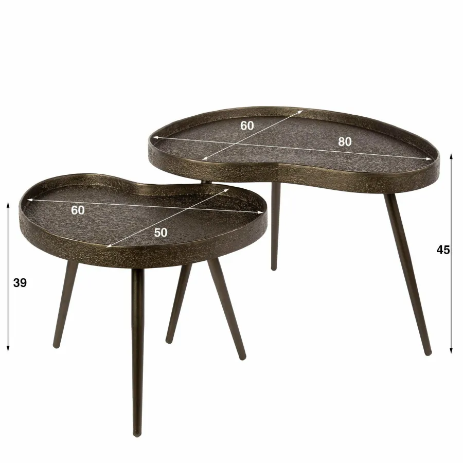 WoonStijl Salontafel Contour niervormig set van 2 Discount