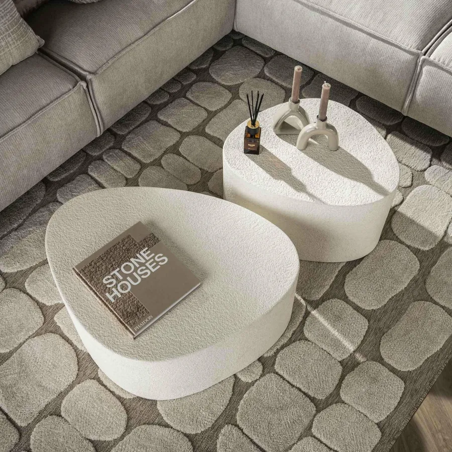 WoonStijl Salontafel driehoekig stone - set van 2 Hot