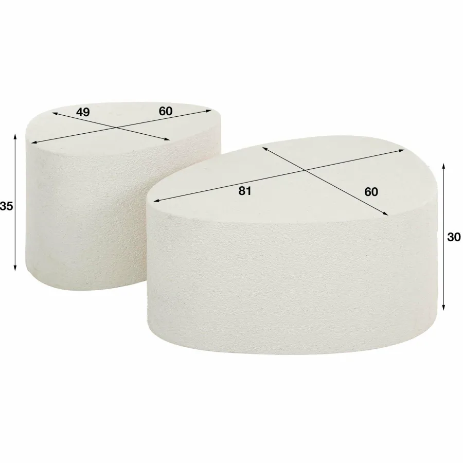 WoonStijl Salontafel driehoekig stone - set van 2 Hot